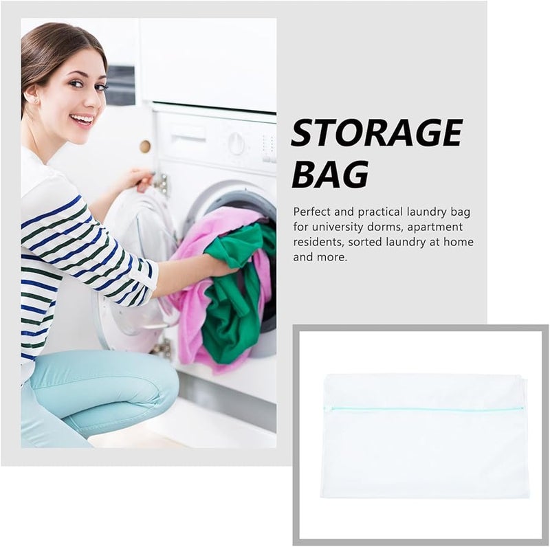 مجموعة أكياس الغسيل ذات الشبكة كبيرة الحجم من قطعتين للأنسجة الحساسة والفراش والسفر - Image 3